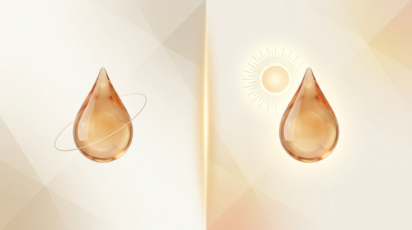 Licur 7000 vs Licur Max — split-panel hero showing pure NovaSOL curcumin on the left and NovaSOL curcumin plus vitamin D3 on the right.