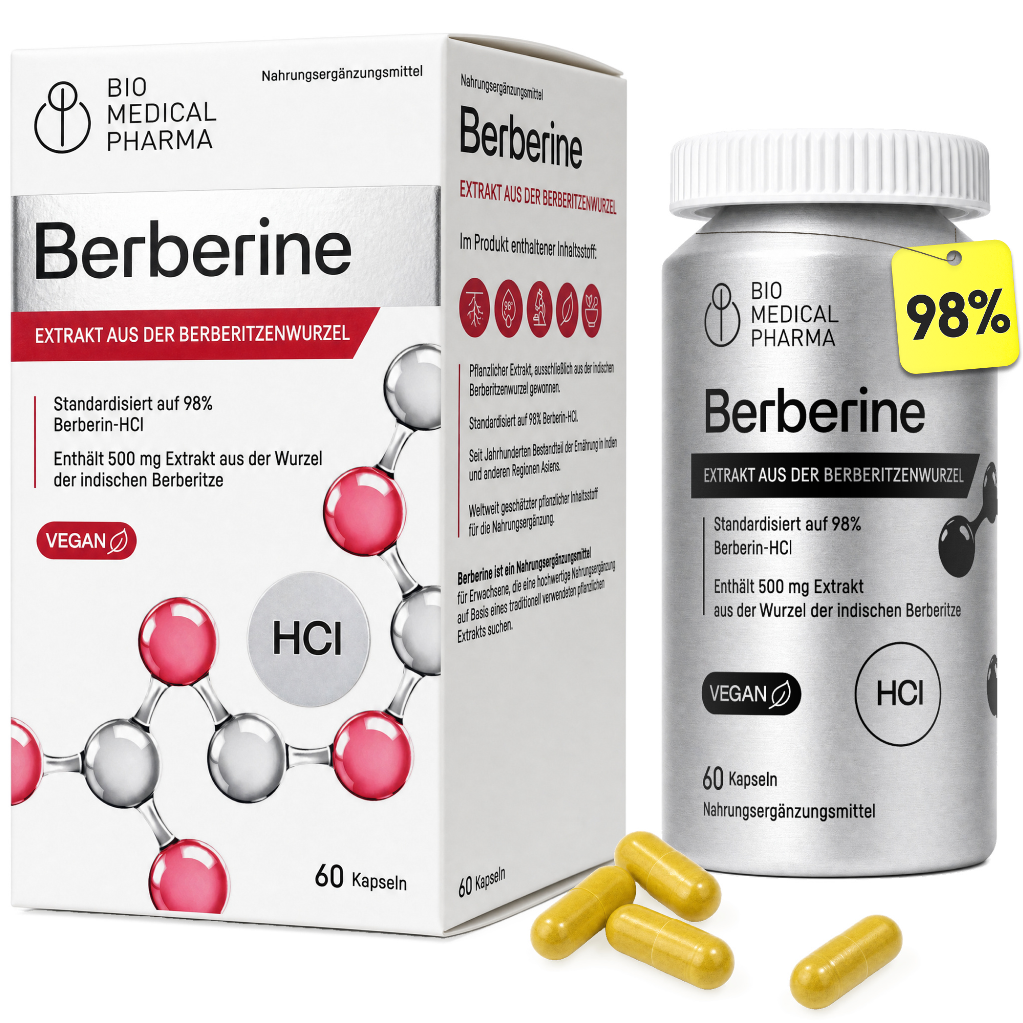 Bio Medical Pharma Berberine Capsules – Berberis Aristata Root Extract