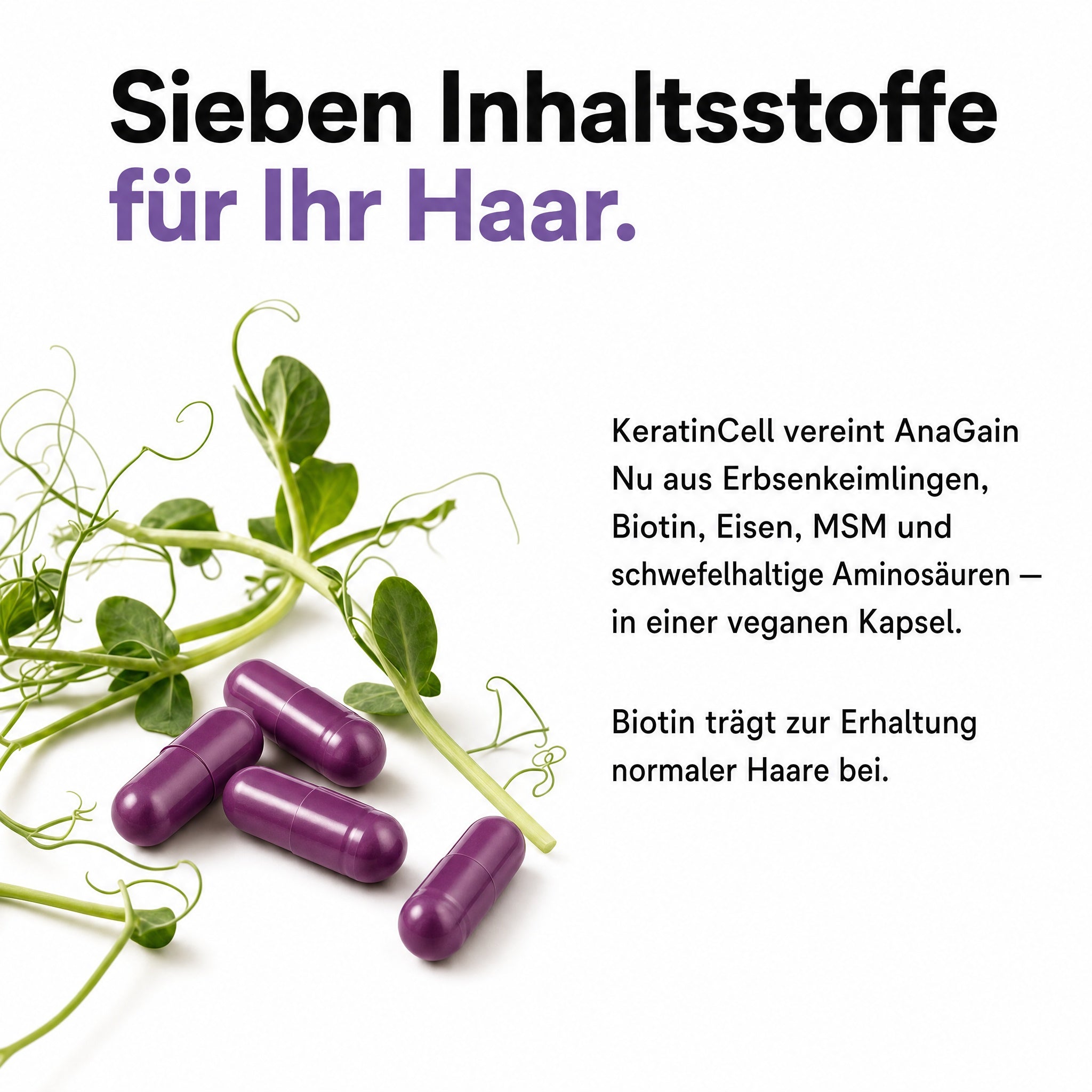 Bio Medical Pharma Hair Vitamins with Biotin, MSM & AnaGain – KeratinCell
