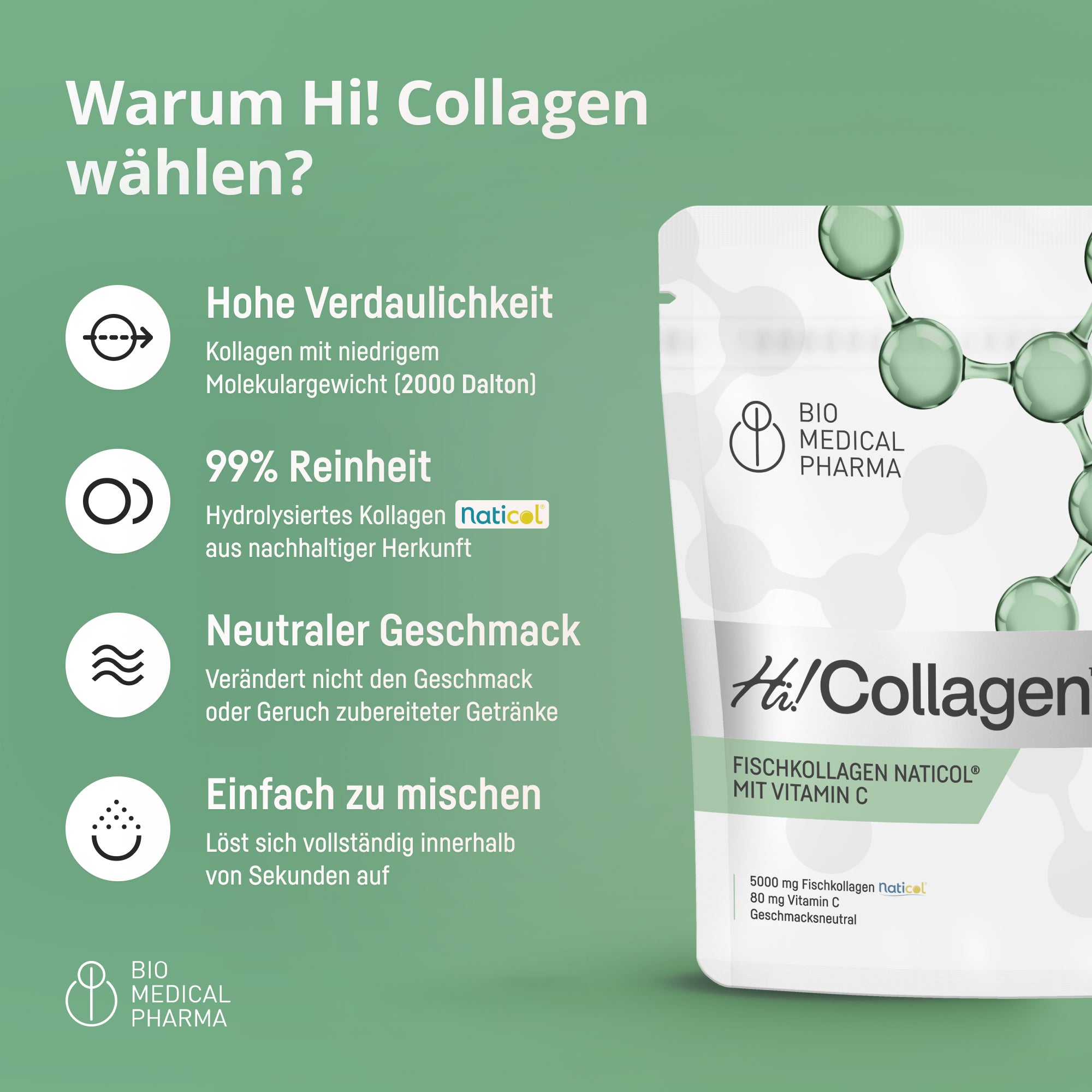 Bio Medical Pharma Marine Collagen Powder & Vitamin C – Hi! Collagen