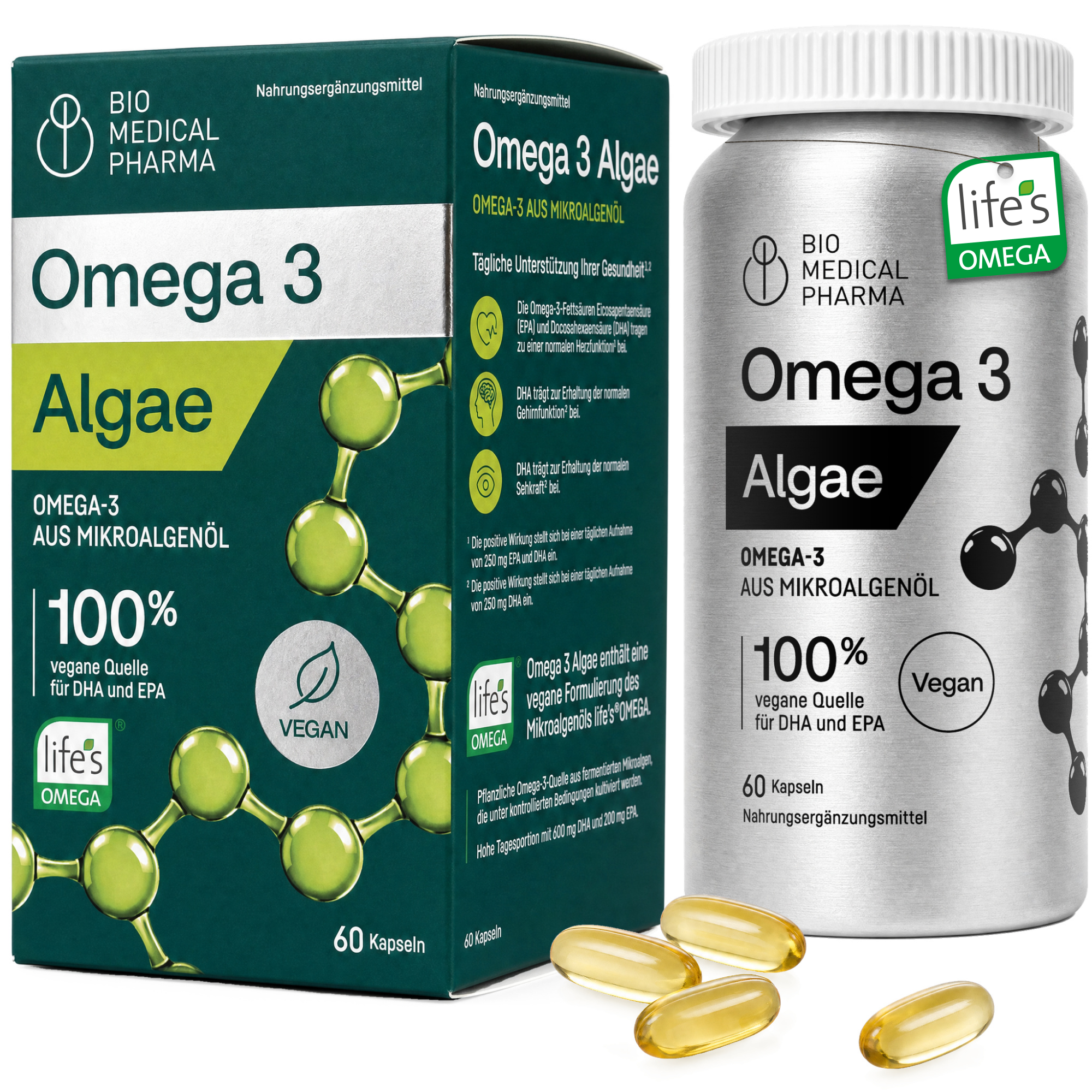 Bio Medical Pharma Omega-3 Algae Oil Capsules – life'sOMEGA
