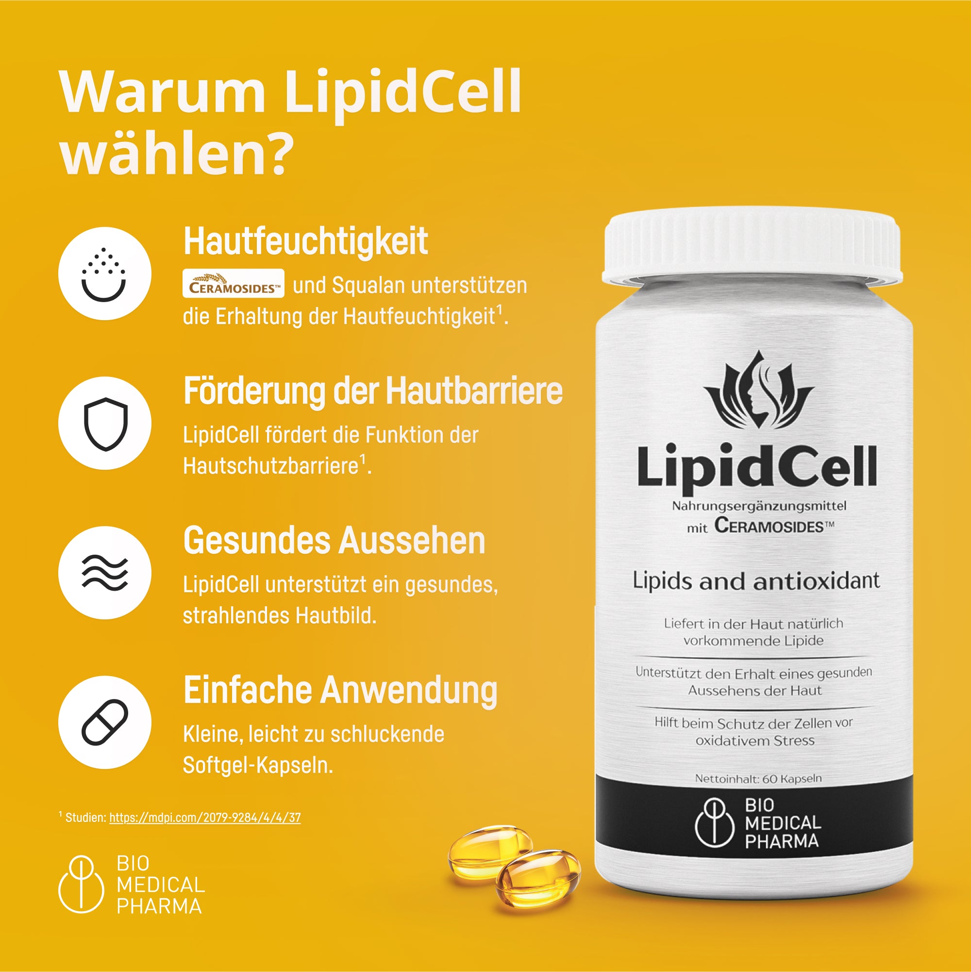 Bio Medical Pharma Squalene and Ceramides with Vitamins A & E – LipidCell