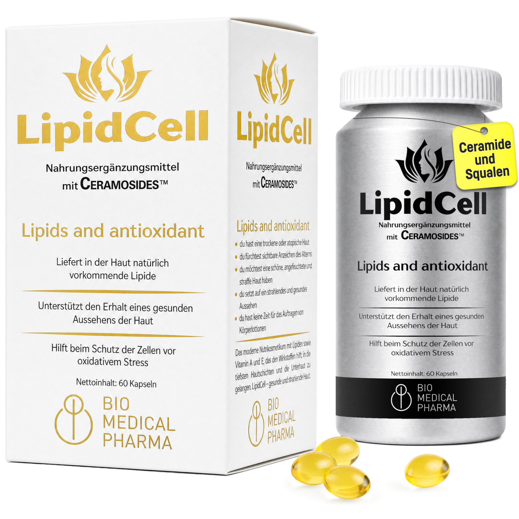 Bio Medical Pharma Squalene and Ceramides with Vitamins A & E – LipidCell
