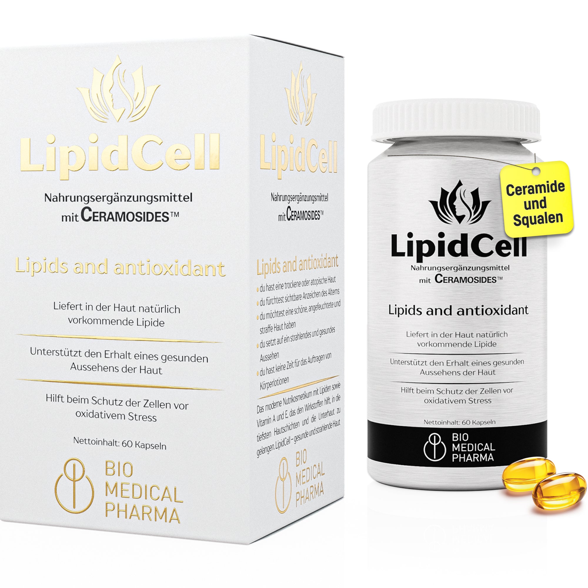 Bio Medical Pharma LipidCell — squalane and ceramides for sensitive-skin barrier repair