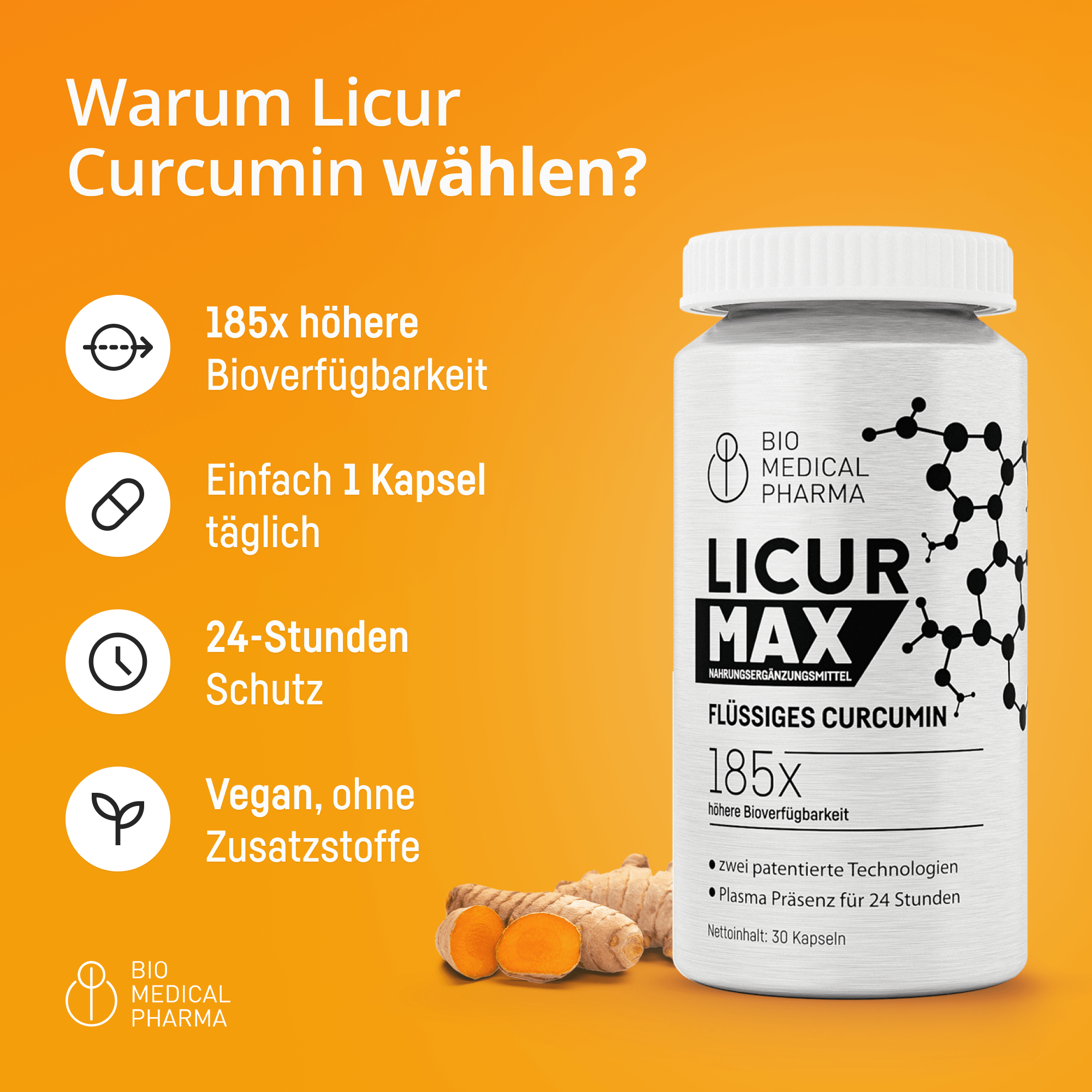 Bio Medical Pharma Curcumin Liquid Capsules – Licur Max 30