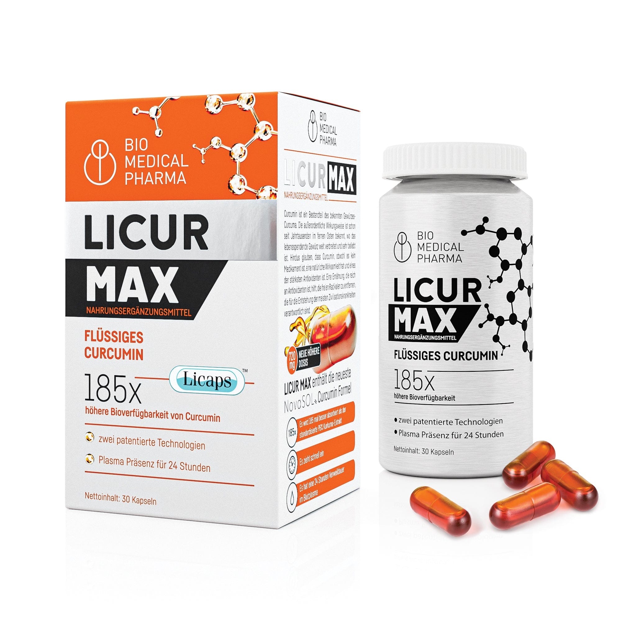 Bio Medical Pharma NovaSOL® Curcumin Liquid Capsules – Licur Max 30