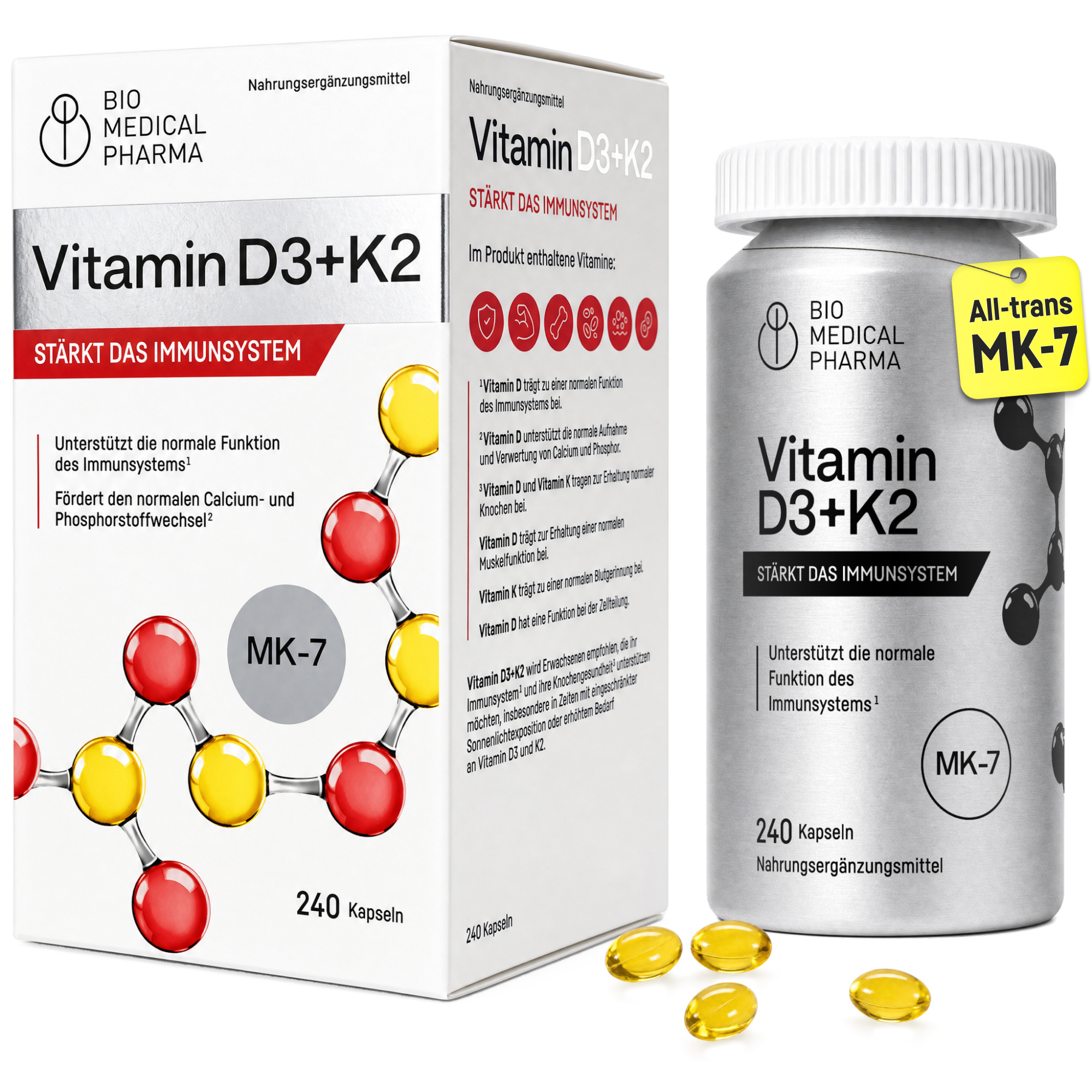 Bio Medical Pharma Vitamin D3 K2 MK-7 – Immune & Cardiovascular Health