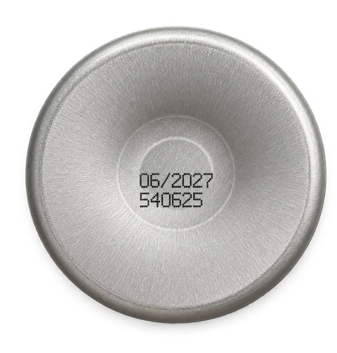 Bottom of a can showing best-before date 06/2027 and batch number 540625